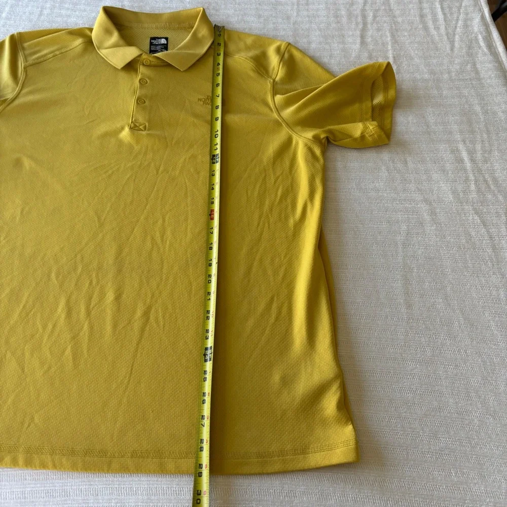 The North Face Mens FlashDry Polo Shirt Yellow Short Sleeve XL NF0A2UN2